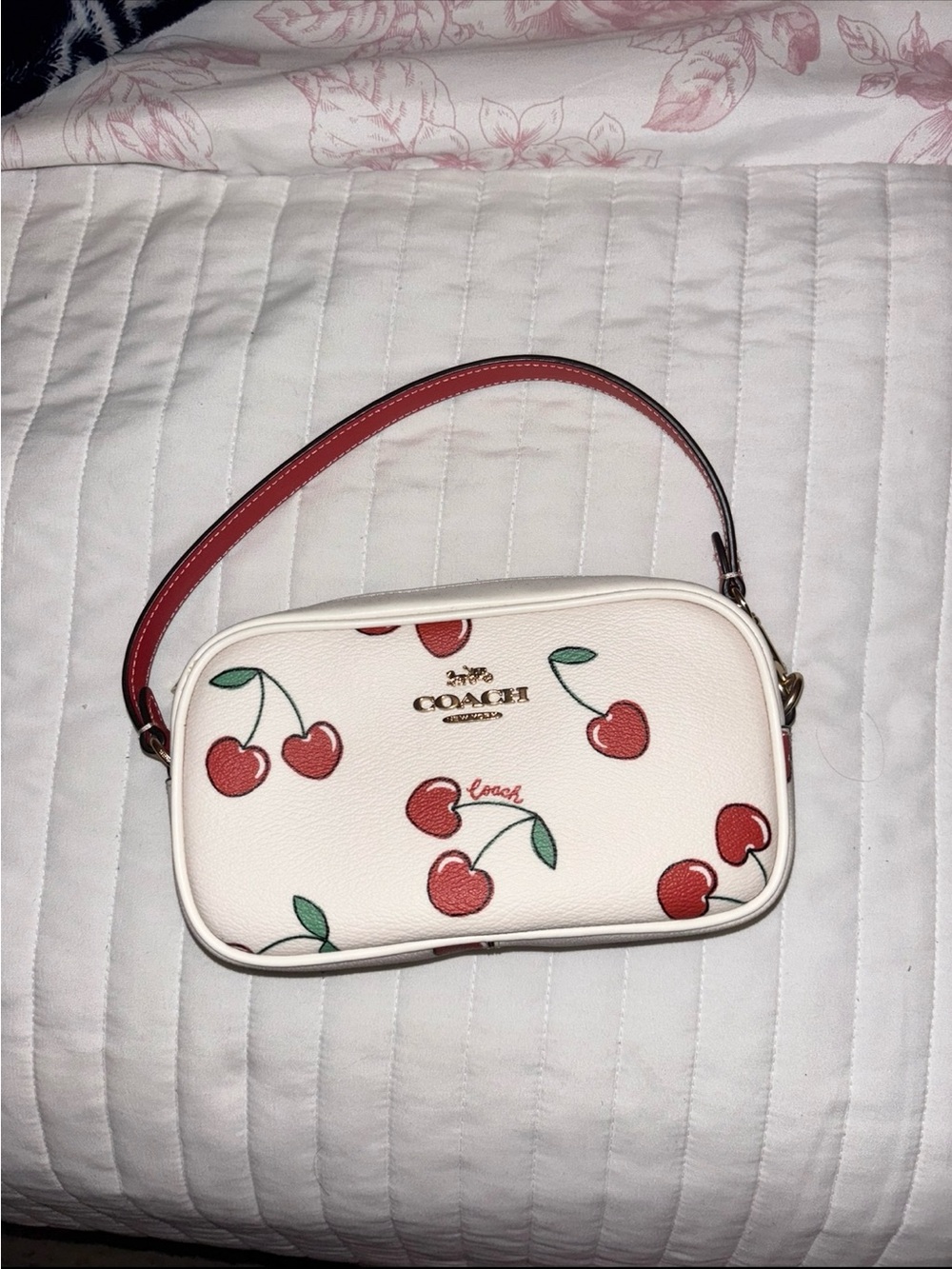 Coach White Cherry Bag